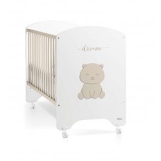 Cuna 605 Dream Bear Blanco Mate/Tierra de Trama